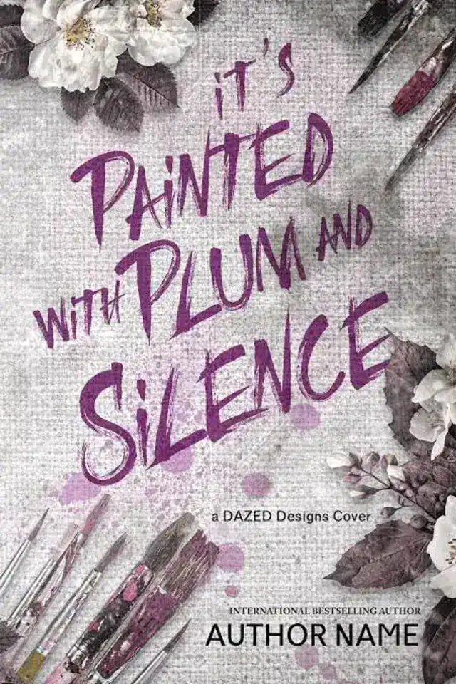 Painted With Plum and Silence — Romance book cover design example by Authors Pilot